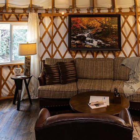 Tranquil Haven Luxy Yurt - Creekside Glamping With Private Hot Tub Villa Topton Exteriör bild